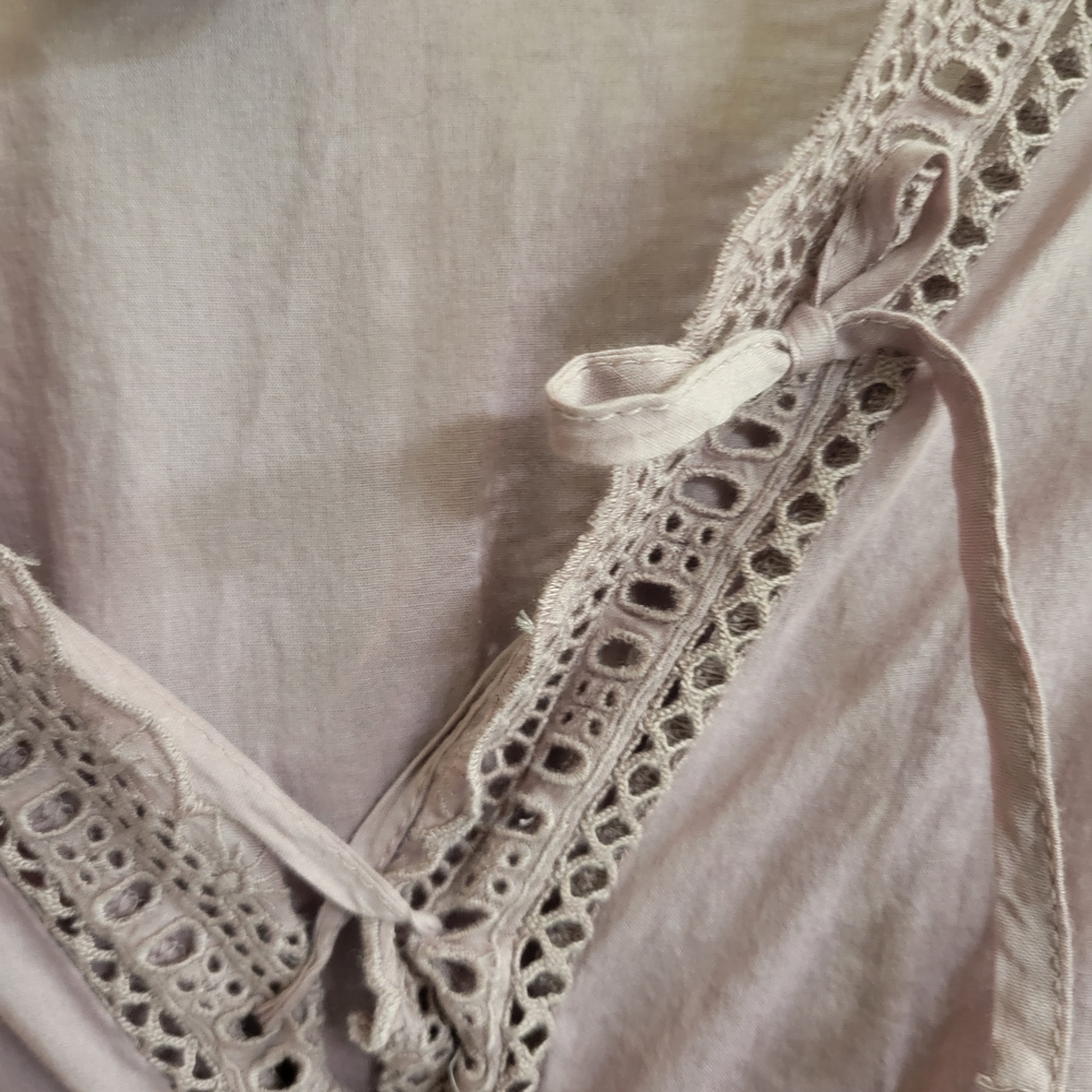 GAP Dusty Pink Lace-Trim Top - Picture 3 of 13